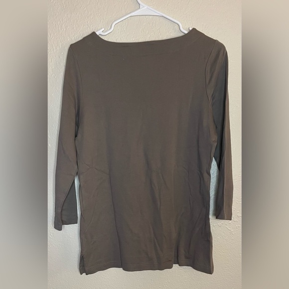 Coldwater Creek Dark Brown Long Sleeve Top - Picture 3 of 3